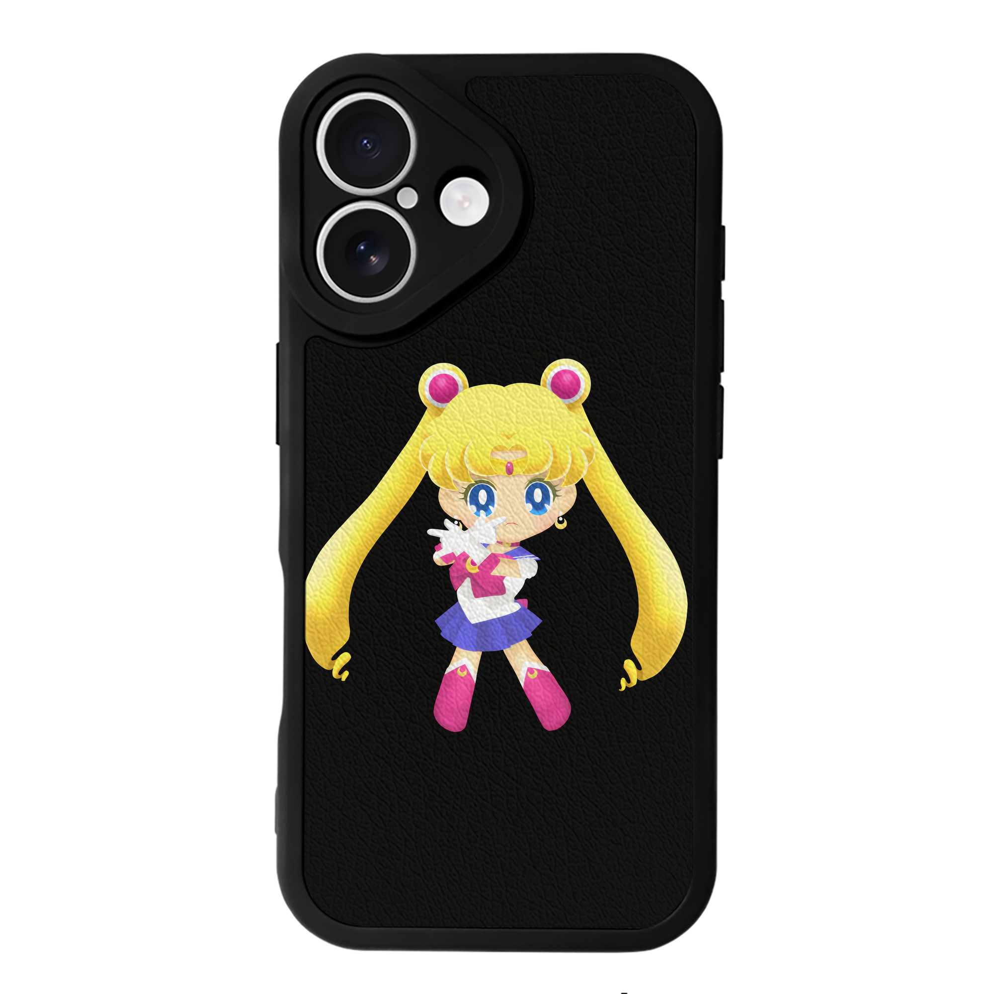 （画像用） 美少女戦士セーラームーン 月野 うさぎ つきの うさぎ Sailor Moon Tsukino Usagi 【iPhone 16シリーズ対応】シリコンスマホケース（レザー調） 材質：シリコン